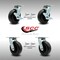 Service Caster 6 Inch SS Polyolefin Caster Set with Roller Bearings 4 Swivel Lock 2 Brake SCC SCC-SS30S620-POR-TLB-BSL-2-BSL-2 - alternate 5